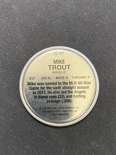 Moneta Mike Trout 2018 Topps Archives # C-17 - Foto 2 di 2