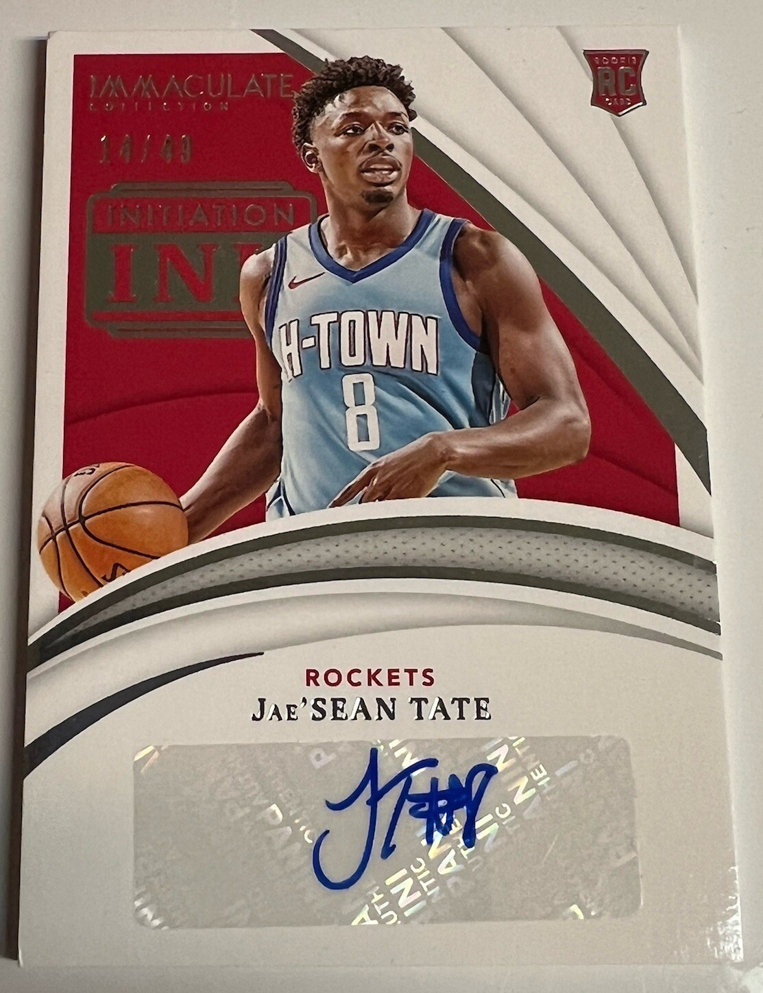 2020-21 Panini Immaculate Initiation Ink Rookie Auto INI-JAE Jae'Sean Tate 14:49