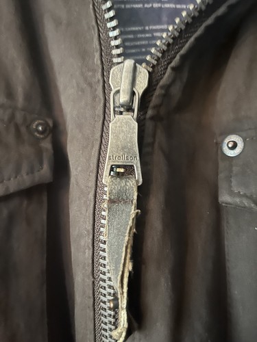Strellson Swiss Cross Mens Weathered Look Brown Cotton Bomber Jacket VGC Bargain - Picture 3 of 12