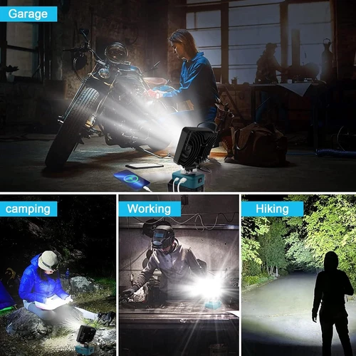 For Makita Battery 18V Li-Ion LED Work Light Workshop Flashlight Camping Torch - Picture 9 of 18