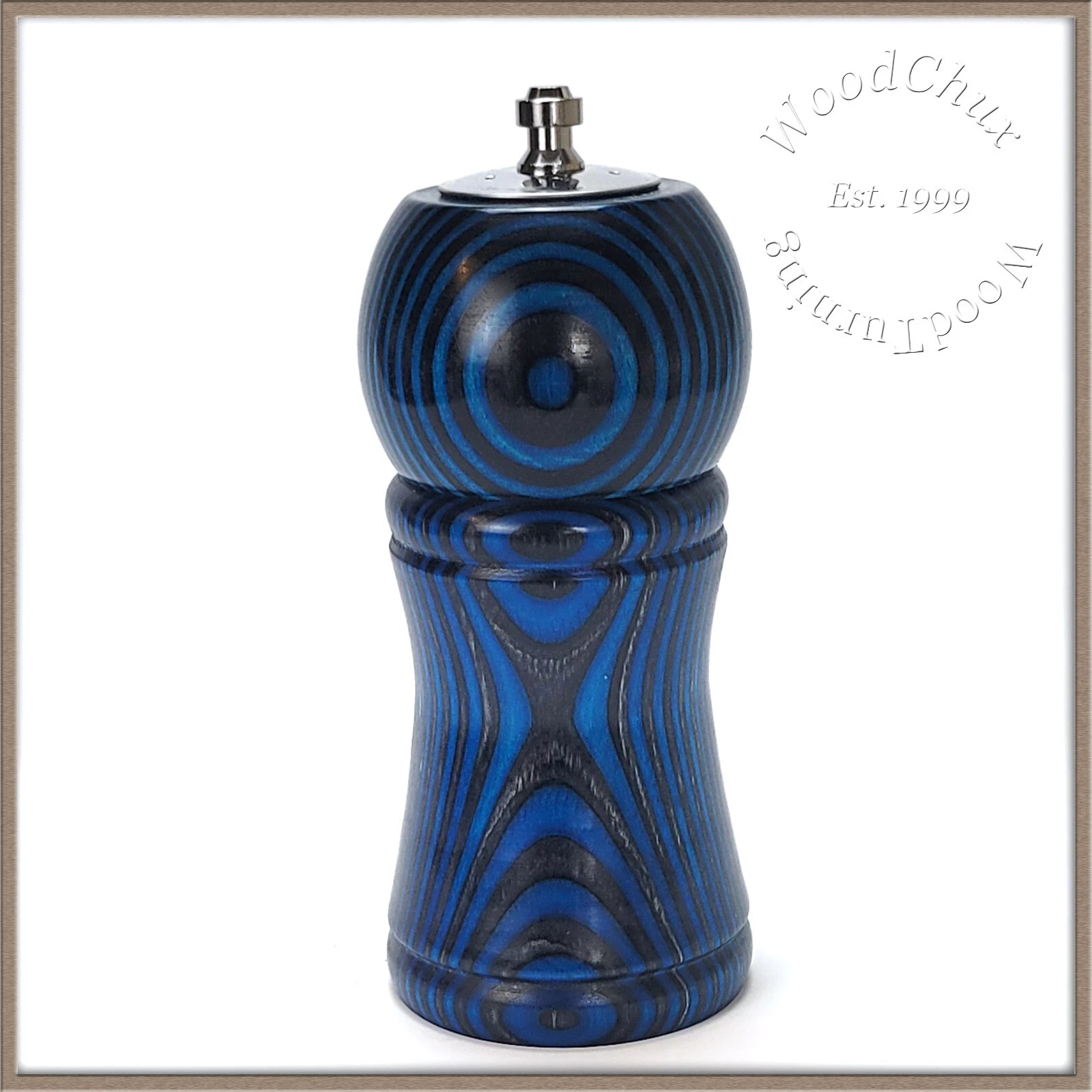 Pepper Mill Grinder Peppermill & Shaker Spectraply Wood Handmade 889a
