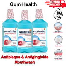 Parodontax Active Gum Health Mouthwash, Antigingivitis Alcohol-Free, 16.9 Oz X3