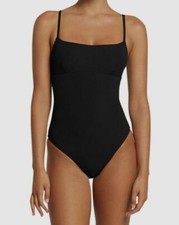 Jets Australia Women's Black Solid Tank One-Piece Swimsuit Size 4