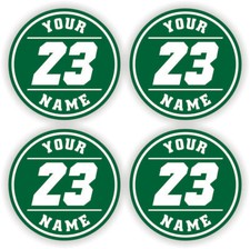 4x Baseball Bat Knob Decals Stickers Softball Decal Set Your Custom Name Number