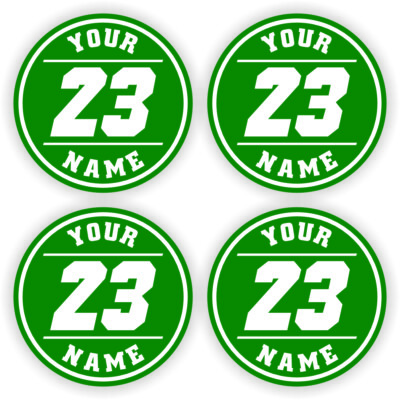 4 pack Baseball Bat Knob Decals Stickers Softball Decal Set Your Name Custom ID