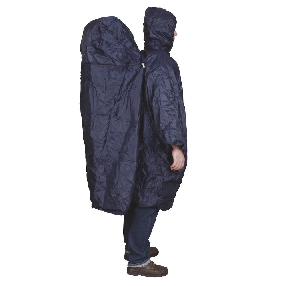 Poncho pour porteurs de sac à dos Travelsafe avec extension zip noir