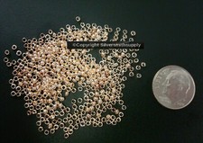500 CRIMPS Lt Rose Gold plt 2mm round jewelry beading crimp spacer beads FPS102B