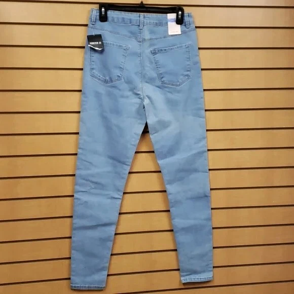 Pantalones de mezclilla para mujer Forever21 talla 29 nuevos tiro alto ajustados bolsillos lavados ligeros