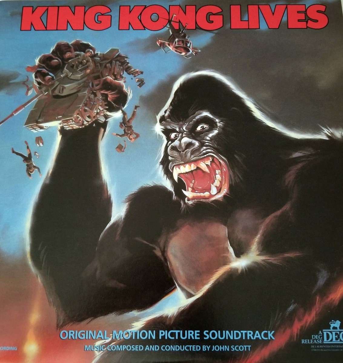 キングコング2 KING KONG LIVES CD スコア　サウンドトラック KING KONG LIVES SOUNDTRACK LP OST SCORE 1987 MCA RECORDS JOHN