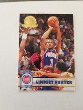 1993-94 Hoops Fifth Anniversary Gold Pistons Basketball Card #333 Lindsey Hunter
