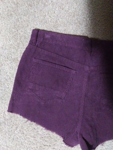 KENDALL + KYLIE Size 29 Corduroy Shorts High Rise Cut Off Wine 2" Chinos Short - Picture 7 of 8