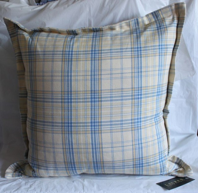 RALPH LAUREN PLAID DECORATIVE PILLOW eBay