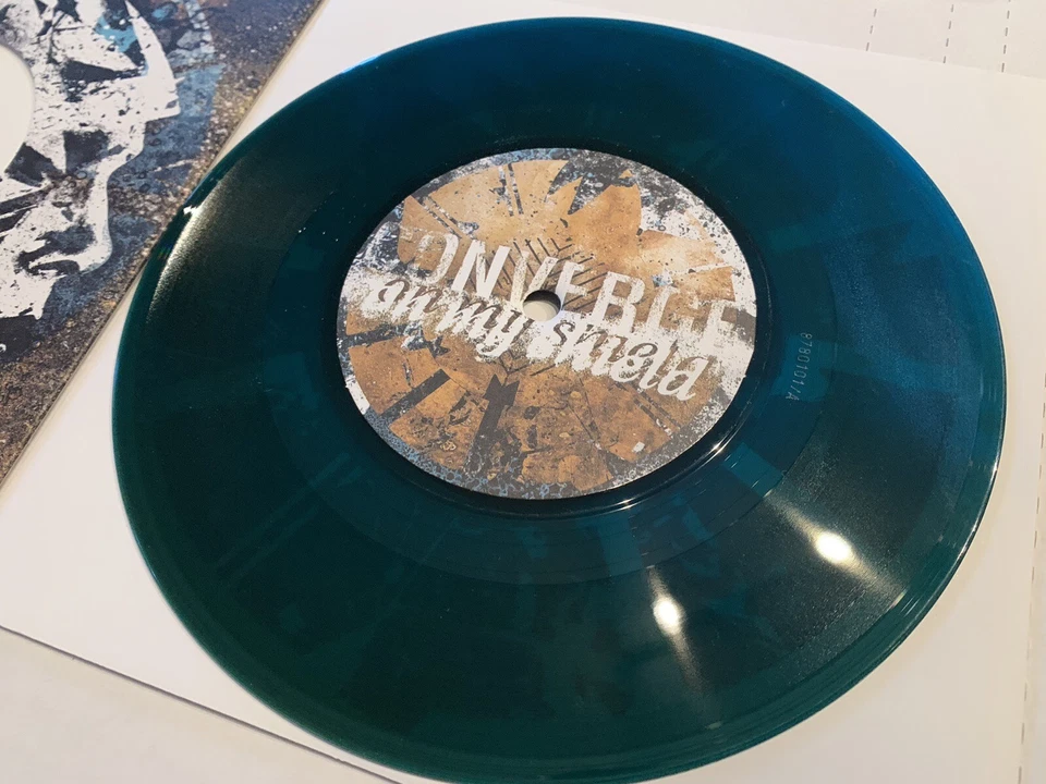CONVERGE On My Shield 7” Green Vinyl-The Dillinger Escape Plan Nails Cave In - Image 4 of 4