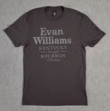 Evan Williams Kentucky Straight Bourbon Whiskey Shirt District Adult Small Gray