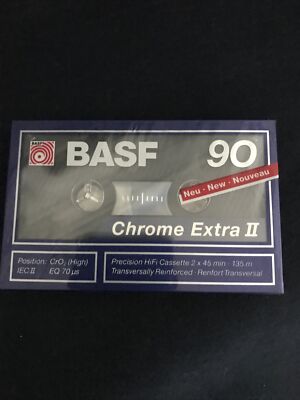 BASF Chrome Extra II-90 (1) SEALED BLANK AUDIO CASSETTE TAPE - Neu in Folie @U14