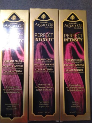 One 'n Only Argan Oil hair color Purple, Red, Blue, Pink, Orange