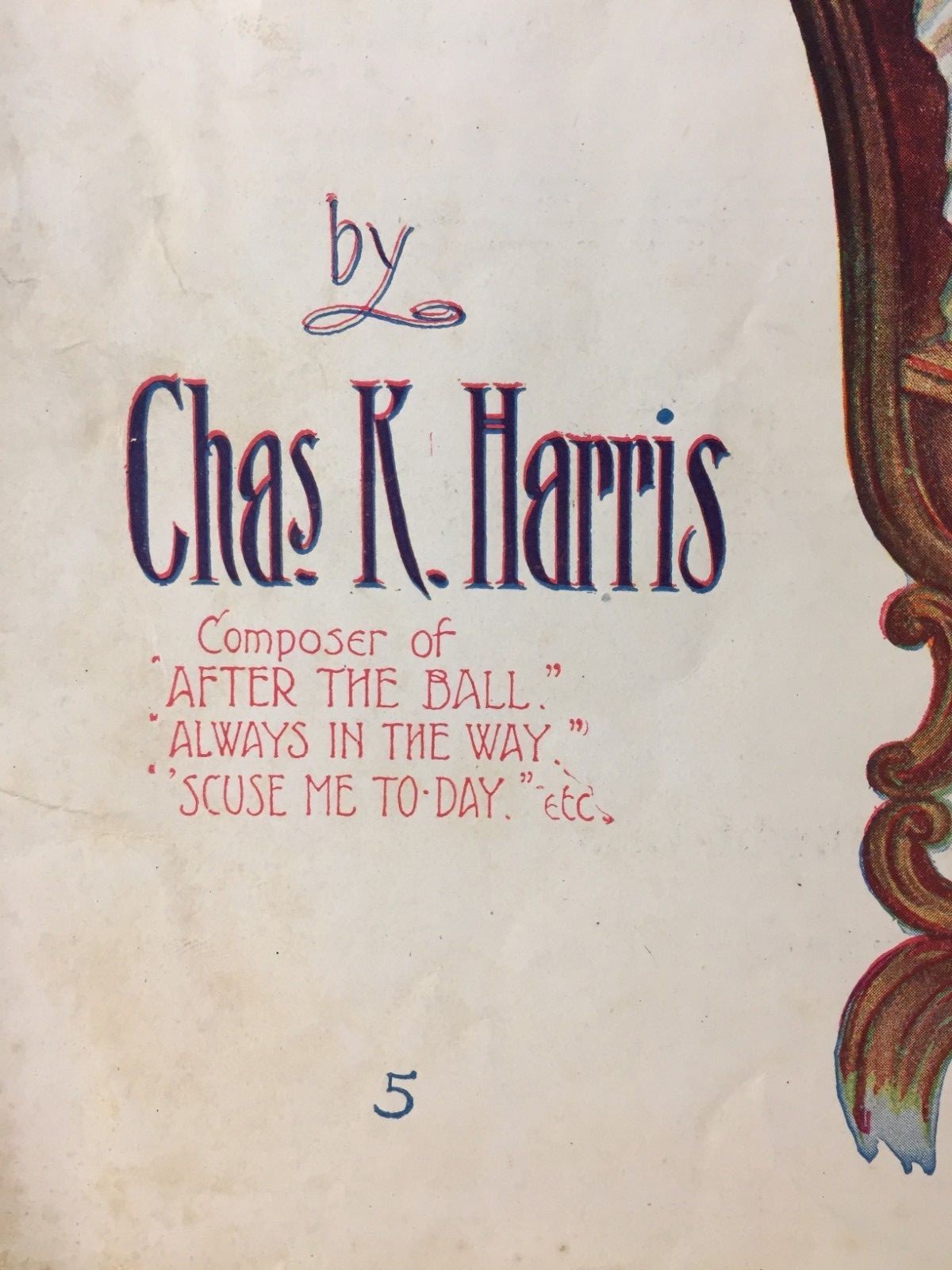 Vintage Sheet Music, Will The Roses Bloom In Heaven, 1911 Chas. K