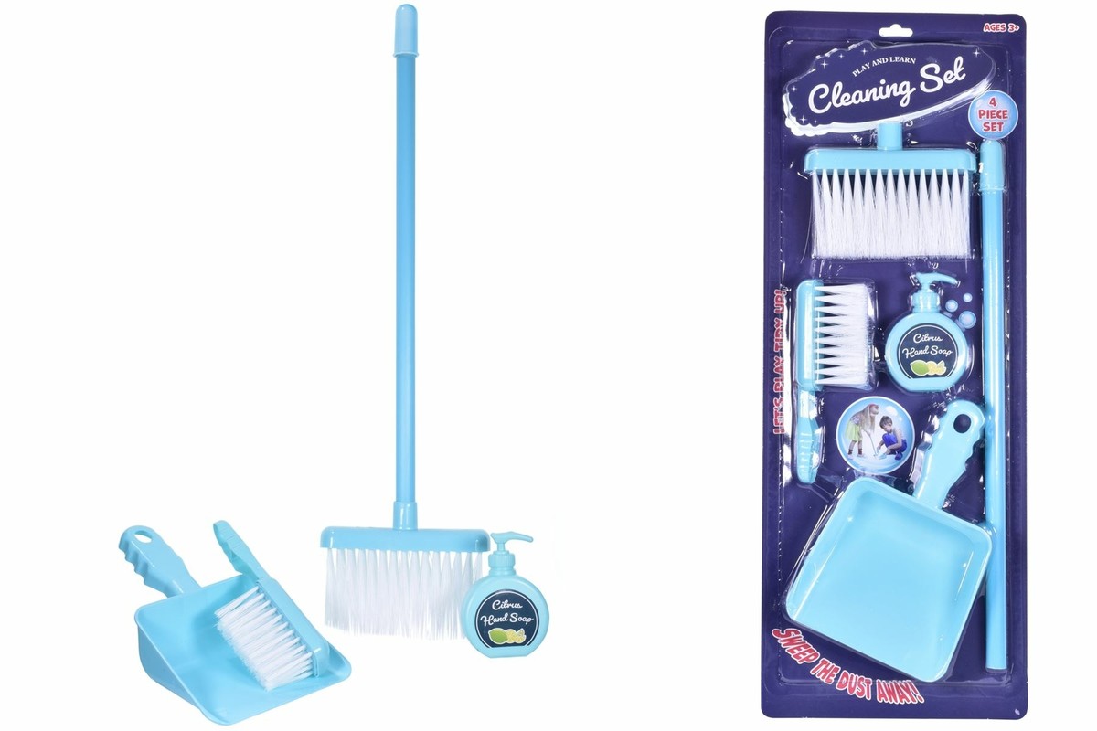 Piece Play Pretend Cleaning Set Kids Plastic Dustpan and Brush