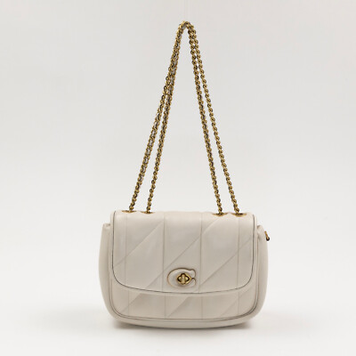 Coach Cream Quilted Shoulder Bag Coach | Bags | Coach Cream Quilted Shoulder Bag With Gold  main image 3