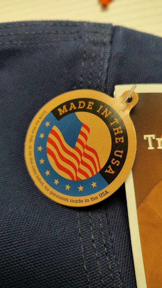 Vintage 2000 Medium Carhartt ThermalLined Navy USA Made Active Duck