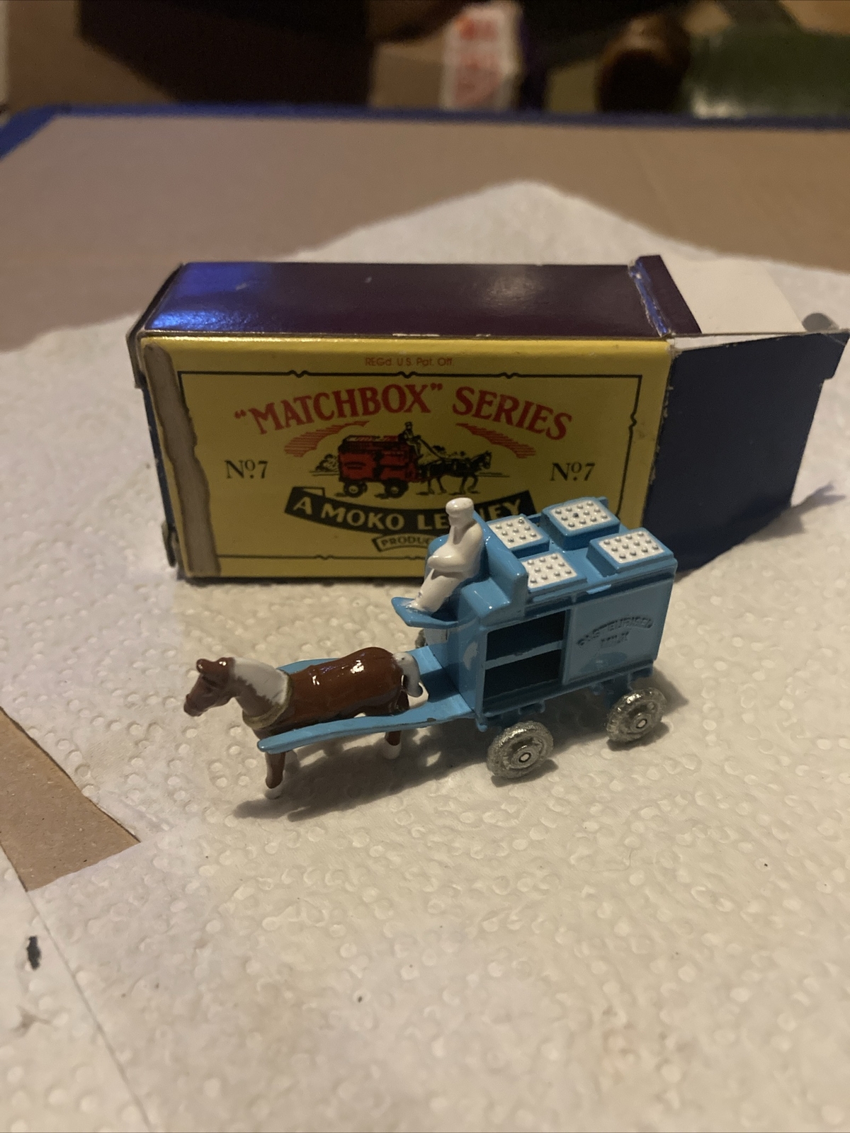 Matchbox 7a, Horse Drawn Milk Float - Free Price Guide & Review