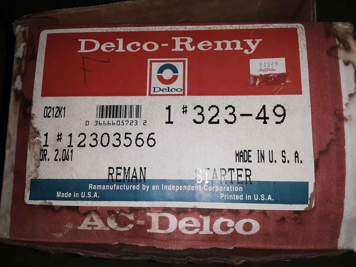 323-49 Delco Remy Remanufactured Starter #12303566 Made in USA | eBay