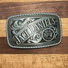 Jack Daniels Silver Pewter Old No.7 Western Cowboy Belt Buckle