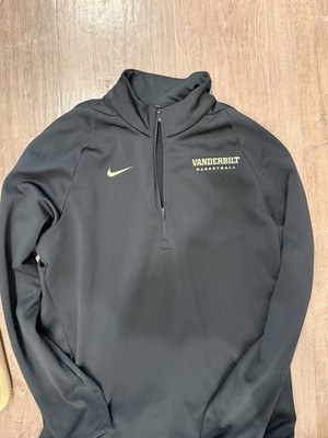 NCAA Vanderbilt Nike team issued 1/4 Zip Hoodie  black gold men s medium