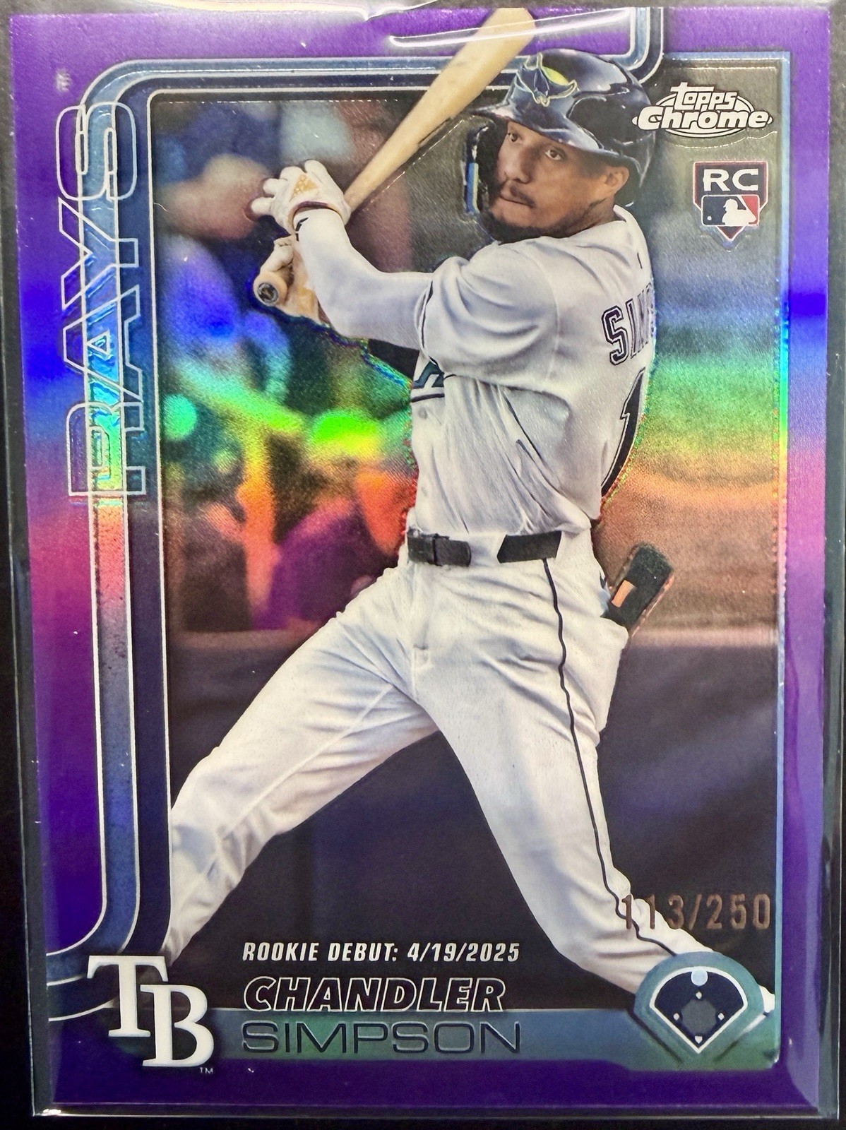 2025 CHANDLER SIMPSON Topps Chrome Update RC #USC17 PURPLE Refractor /250
