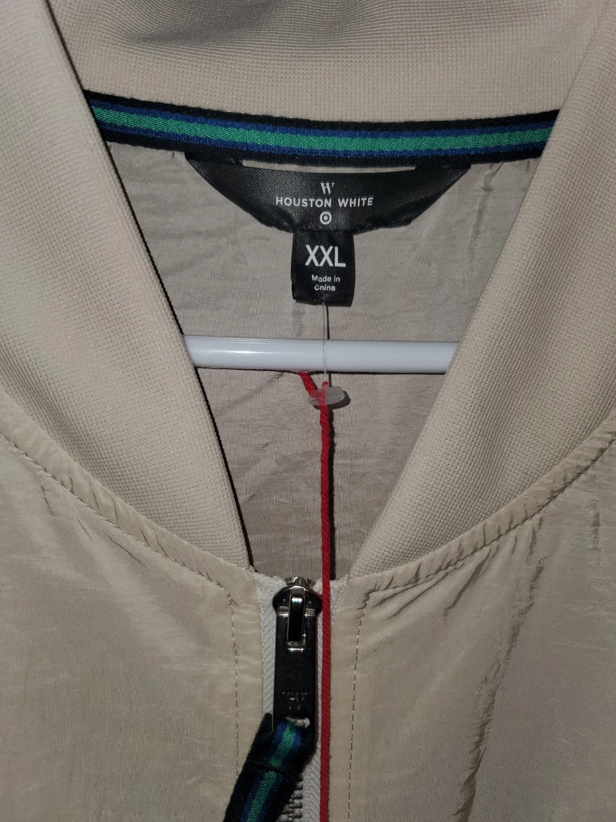 š„NWTš„Houston White Adult Mountain Print Bomber Jacket - Beige/Green 2XL - product detail image 4