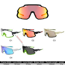 Sport Wrap Shield Mirrored Photochromic Sunglasses Eyewear Optics Aerodynamic
