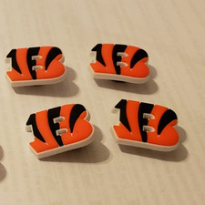 NFL Cincinnati Bengals Shoe CROC CHARMS JIBBITZ NFL 3D Set of 4