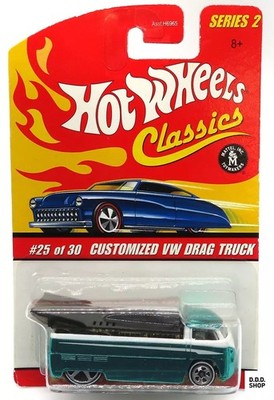 1/64 Diecast Customized VW Drag Truck grün schwarz Hot Wheels Classics Serie 2