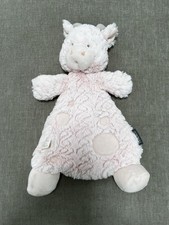 Giraffe Plush Demdaco Pink Lovey Security Blanket Baby Rattle Toy 13