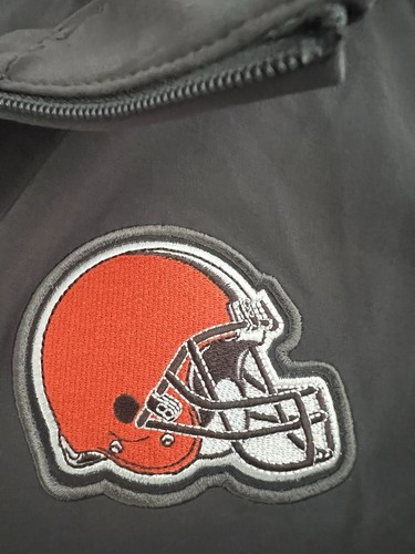 Sudadera con Capucha Nike Cleveland Browns Entrenadores Lateral 1/4 Cremallera Elastizada Antracita XXL 2x - Imagen 7 de 10