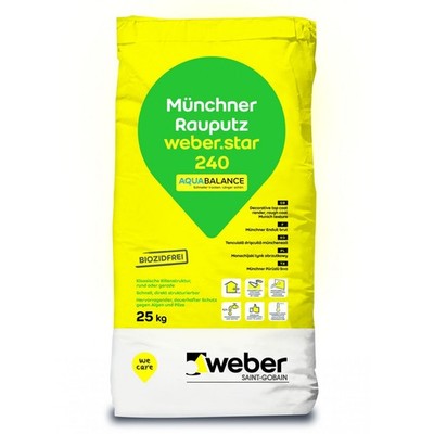 35 Sack/Palette weber.star 240 3mm Korn 30kg Edelputz Münchener Rauputz