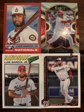 Luis Garcia Jr 4 Card LOT! Heritage Red / Select RC - Washington Nationals
