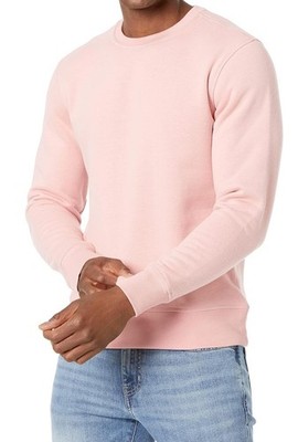Amazon Essentials Herren Fleece Rundhals Sweatshirt Größe UK M in Rosa Farbe 