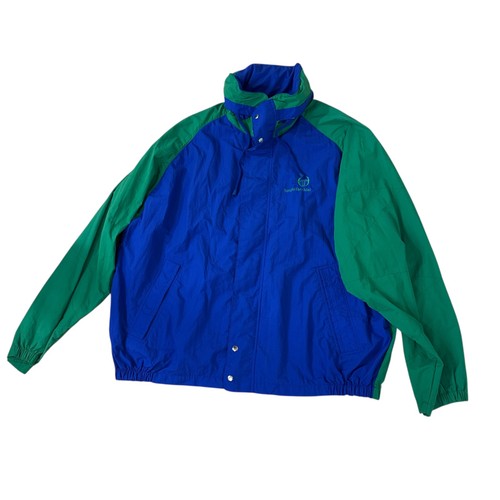 Sergio Tacchini Men XXL Vintage 90’s Blue- Green Track Jacket Windbreaker Rare - Picture 12 of 22
