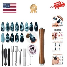 Cat Eye Magnet Set for Nails, Heart Cateye Powerful 3 IN One Magnetic Pen Nai...