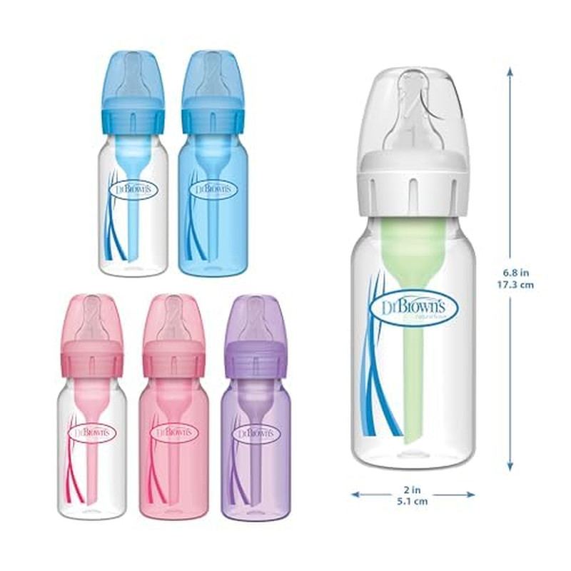 4 biberones flujo natural 120 ml recien nacido con tetina lenta cuello estrecho