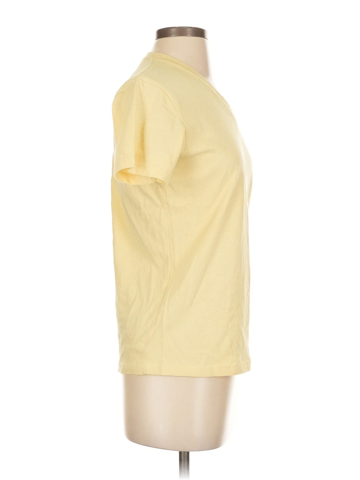 Uniqlo Women Yellow Short Sleeve T-Shirt XS thumbnail 3