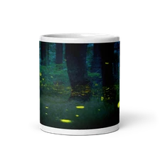 Enchanted Forest Glow 11oz Ceramic Mug - Mystical Firefly Tea Cup