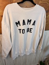 Isabel Maternity Long Sleeve MAMA Embroidered Sweatshirt Size LARGE
