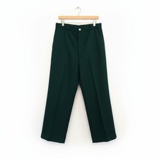 Vintage 1970s Dark Green Career Pants Trousers 34" waist
