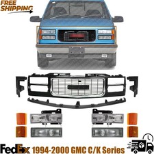 Front Grille Headlights Side Marker Lights Fillers For 94-00 Gmc Ck-series