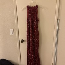 Prom Dress Red Sequins XS