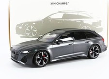 Audi A6 RS6 Avant C8 4K 2019 Daytona Grey Minichamps 155018015 1:18 LHD
