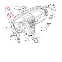 Stopfen BrüCke Instrument Fiat Punto Original 735267691