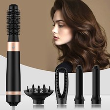 Hot Air Brush Blow Dryer  Volumizer 5-in-1 Styler Straightener Curling Tool
